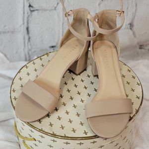 Metaphor Nude Ankle Strap Block Heel | Womens Heeled Sandal size 9